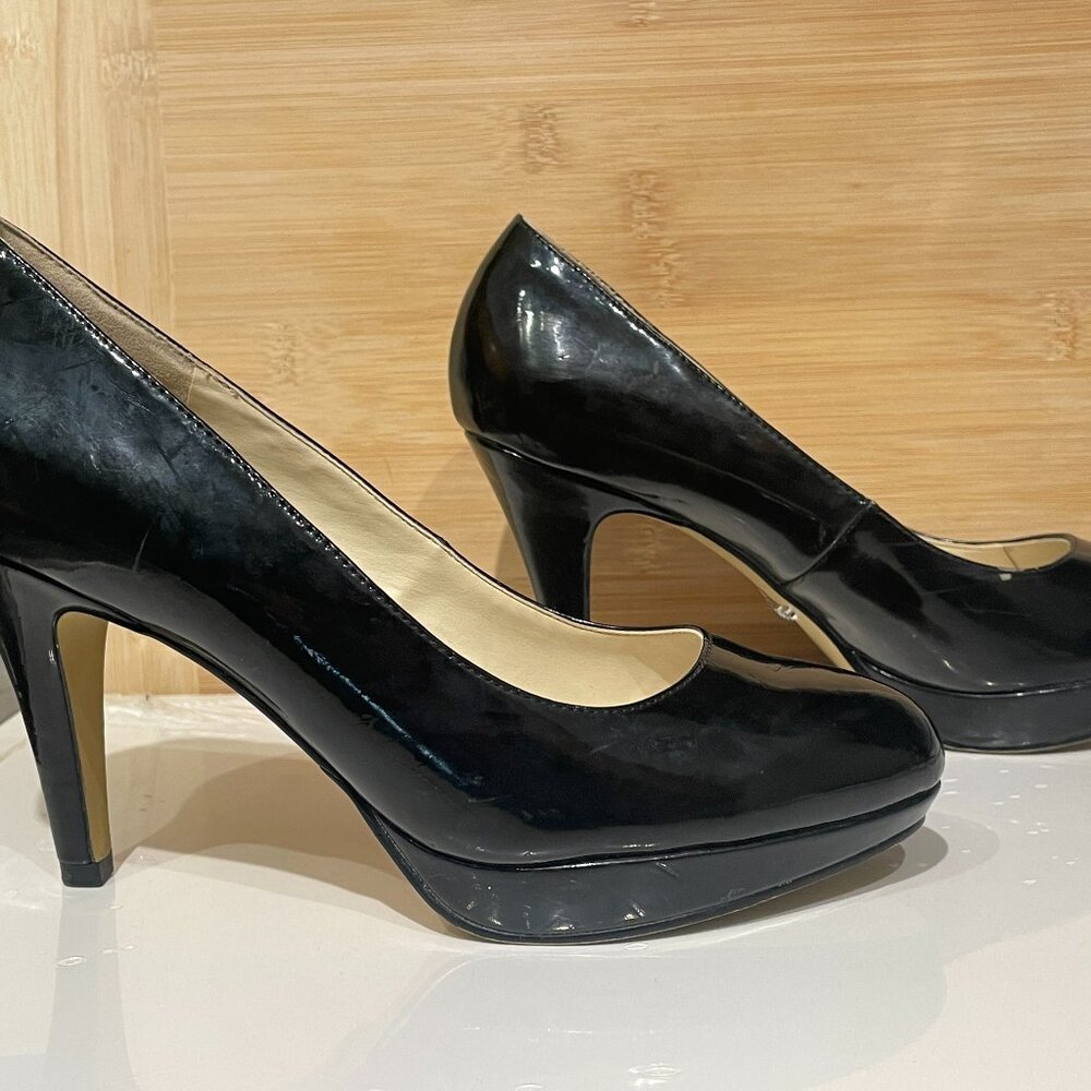 Black Patent Platform Heels by Nickels
